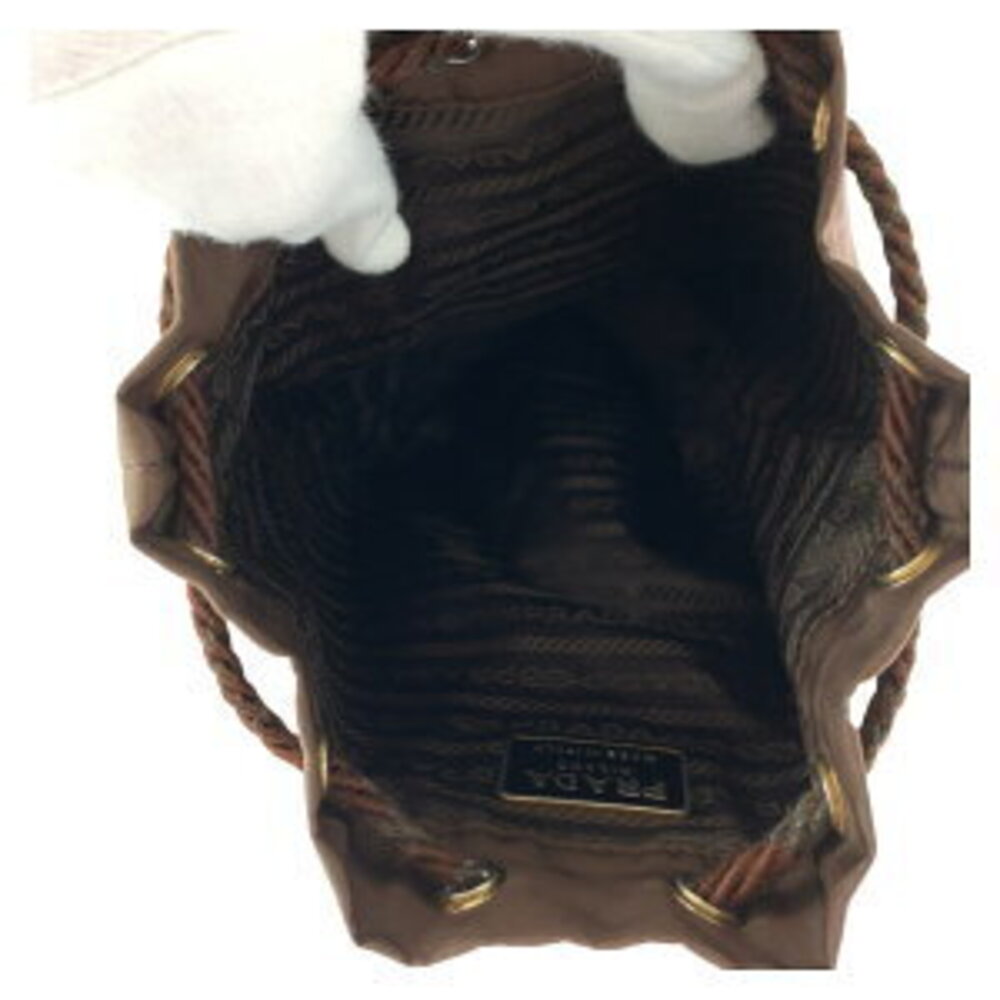Prada Tessuto logo brown nylon pouch - Picture 9 of 10